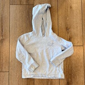 3T Heathered light blue hooded Vineyard Vines long sleeve tee